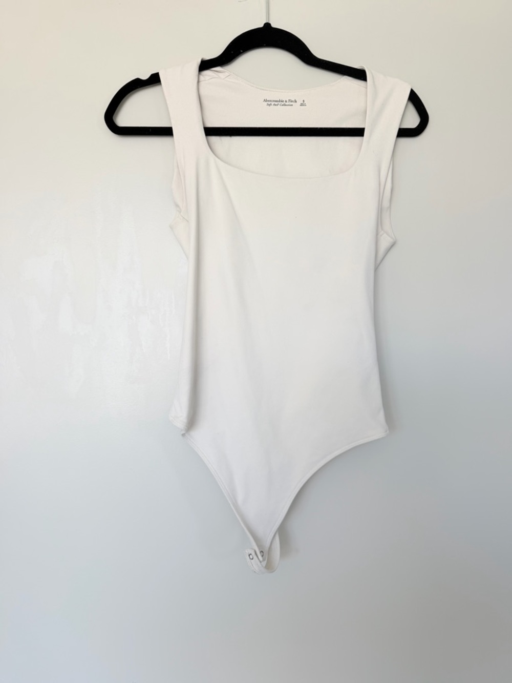 Abercrombie & Fitch White Scoop Neck Bodysuit